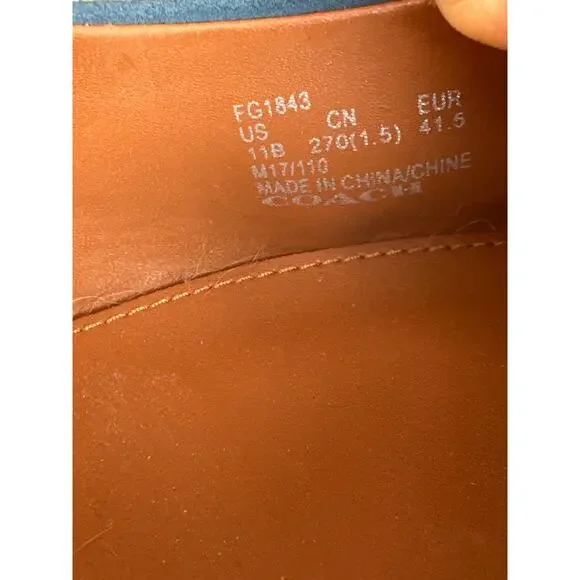 Coach Leila Ballet Suede - Ink Blue Size 11B - Picture 8 of 8